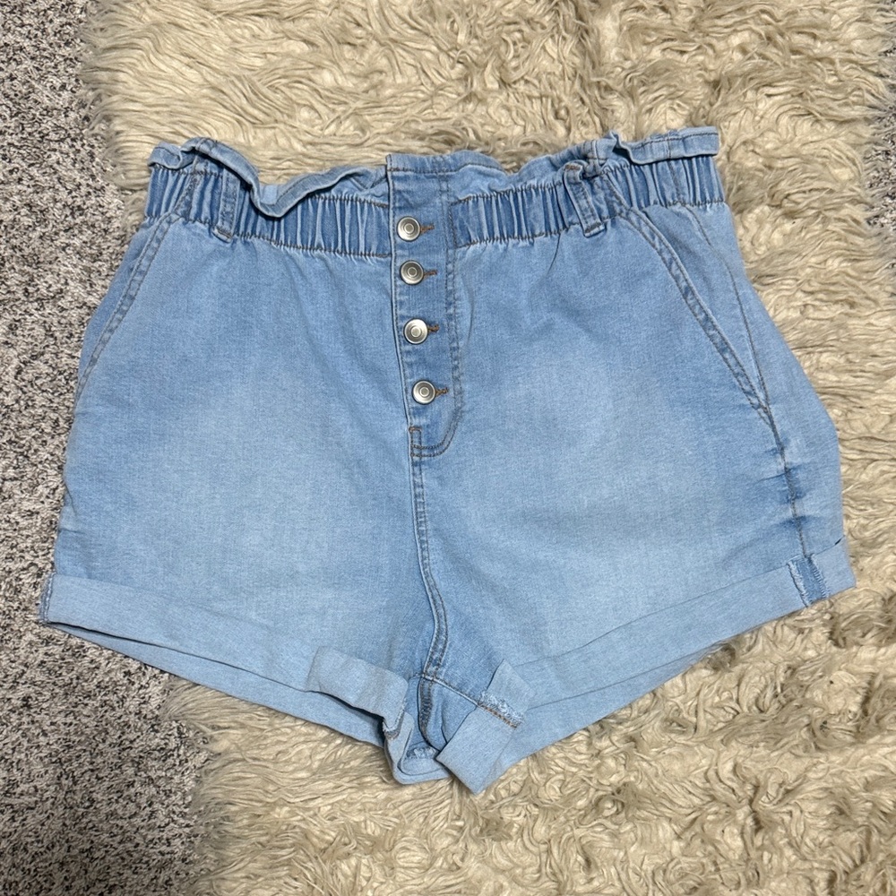 No Boundaries High Waist Light Blue Shorts
